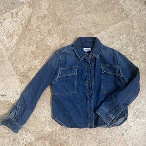 Women's Dark Blue Denim Jacket - AGOLDE